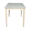 International Concepts Rectangle Top Table, 30 in W X 48 in L X 30 in H, Wood, Unfinished K-3048-30S